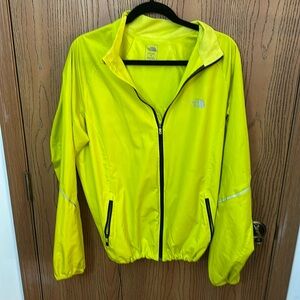 Yellow Neon Runners Zip Up Water Resistant Running Jacket